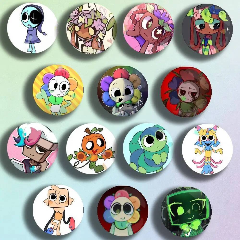 เกมสยองขวัญ Dandys World Laser Badge Creative Pins เข็มกลัดสําหรับกระเป๋าเสื้อผ้าหมวกตกแต่งแฟน ๆ รวบรวม