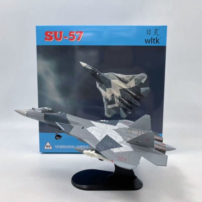WLTK 1/100 รัสเซีย SU57 Air Force Su 57 Stealth Fighter เครื่องบินโลหะผสม Static รุ่นเครื่องประดับ