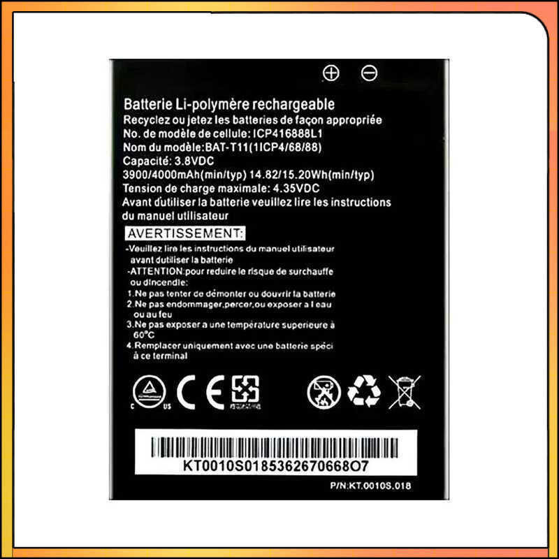 Lightweight Mobile Phone Battery For Acer Liquid Z630 T03 T04 Z630S High-Capacity 4000mAh Bat-T11