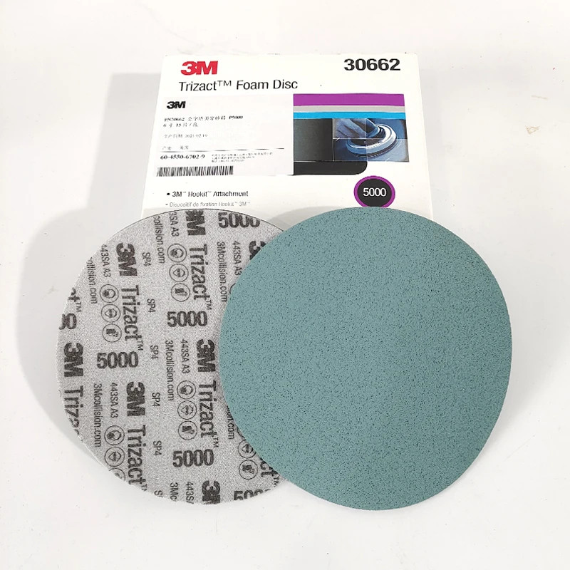 3M 30662 Trizact Foam Disc Pyramid Sandpaper 6 Inch 152mm Car Polishing Flocking Disc Finely Polish