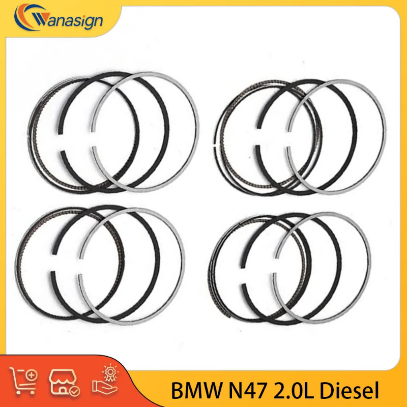 AUTO ENGINE PARTS piston ring Set For BMW X1 X5 E90 F30 N47 N47D20 N47D20C N47D20D 2.0L Diesel 2.0T