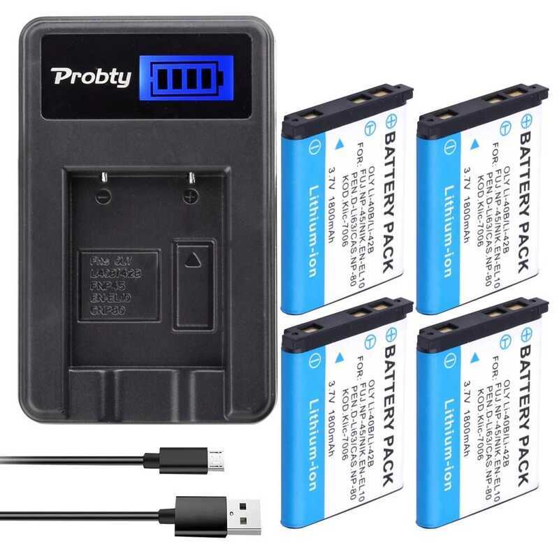 C Li-40B Li 40B Li-42B Li 42B Battery + LCD USB Charger For Olympus For FUJIFILM Fuji Np-45 NP 45 N