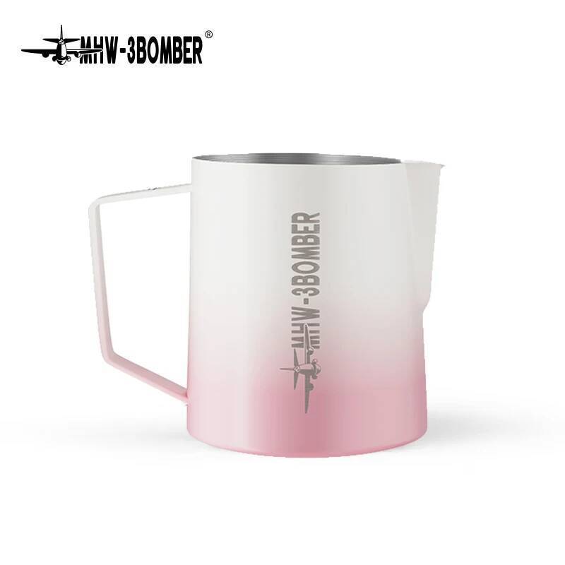 ขาย MHW-3BOMBER คลาสสิกนม Frothing Pitcher 500ml สีแดงสแตนเลสนึ่งเหยือก Cappuccino/Latte Art ถ้วยนมก