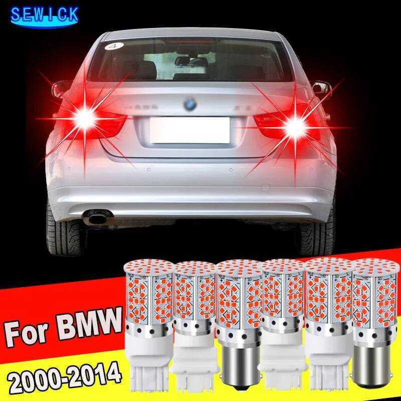 C 2Pcs Red LED Brake Stop Tail Lights Blubs No Error For BMW 3-Series E0 E1 F30 F80 F31 335D 330I 3