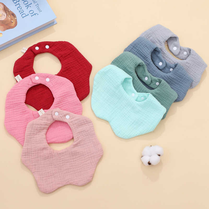 หกชั้นน้ําลายผ้าขนหนูผ้ากอซเอี๊ยมเด็กเอี๊ยมแม่ผลิตภัณฑ์เด็กทารกข้าวกระเป๋าเด็กผ้ากอซหมุนได้คอ irc