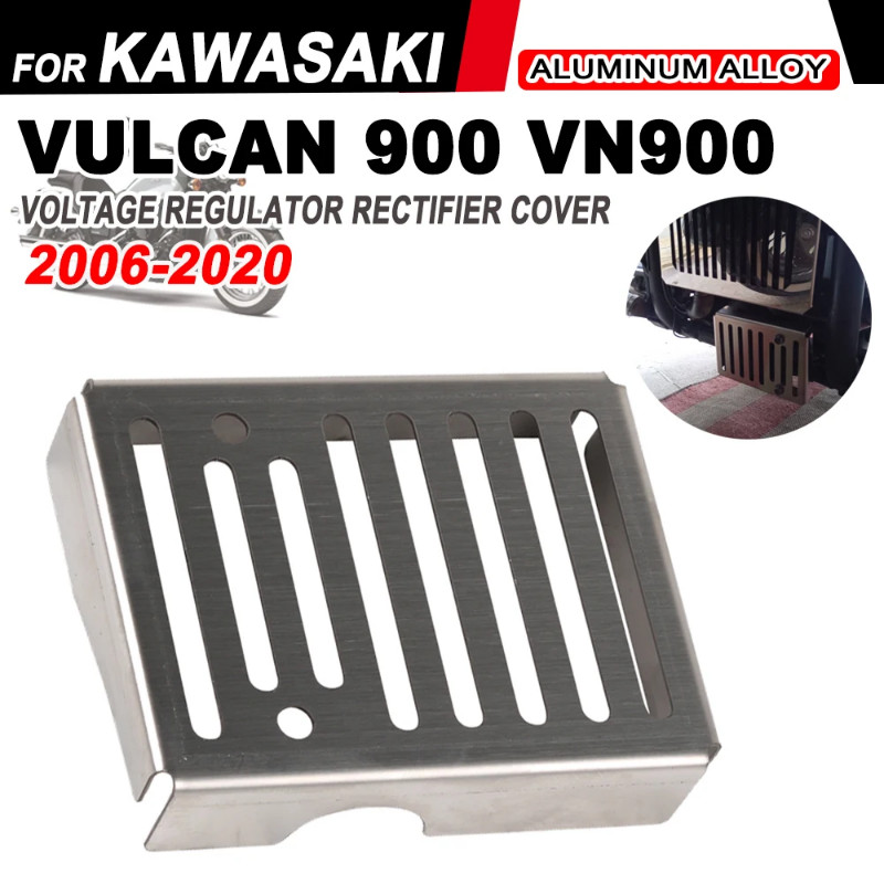 For KAWASAKI Vulcan 900 VN 900 VN900 Motorcycle Chrome Voltage Regulator Rectifier Grille Cover Gua