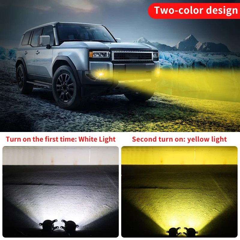 For Toyota Land Cruiser 250 2024 2025 Prado LC250 1958 First Edition FJ250 Two-Color Gold Front Fog