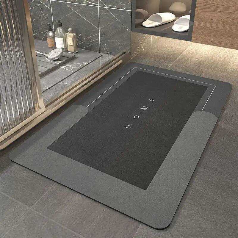 C Absorbent Bath Mat Rug Quick Drying Mat Silicone Magic Bath Mat Non-Slip Or Rug Rubber Backed For