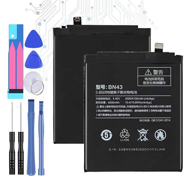 Mobile Phone Battery 4100mAh For Xiaomi Redmi Note 4X 3G+32G For Redmi Note 4 Global Version Snapdra
