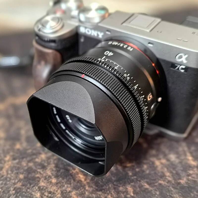 Bayonet Metal Square Lens Hood สําหรับ Sony FE 50mm F2.5 G FE 40mm F2.5 G FE 24mm F2.8 G เลนส์ Shade