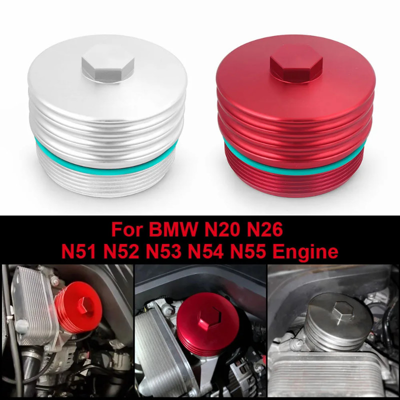 For BMW N20 N26 N52 N54 N55 Oil Filter Shell Forged Aluminum Alloy Cover Engine