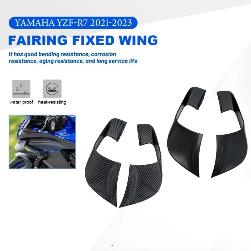For YAMAHA R7 YZF R7 YZFR7 R7 2021 2022 2023 1pair Fixed Wind Wing Motorcycle Wing Aerodynamic Fair