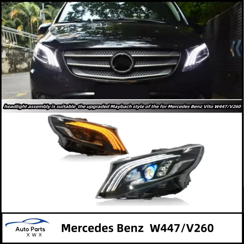 headlight assembly is suitable  the upgraded Maybach style of the for Mercedes Benz Vito W447/V260