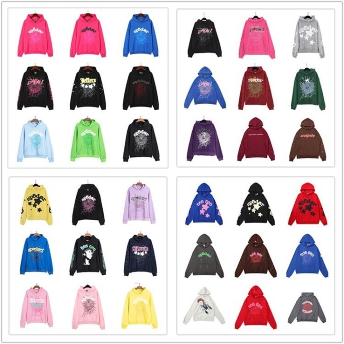 2026 Sp5der พิมพ์เสื้อสเวตเตอร์และกางเกงวอร์มมีฮู้ดลําลองสําหรับบุรุษและสตรี