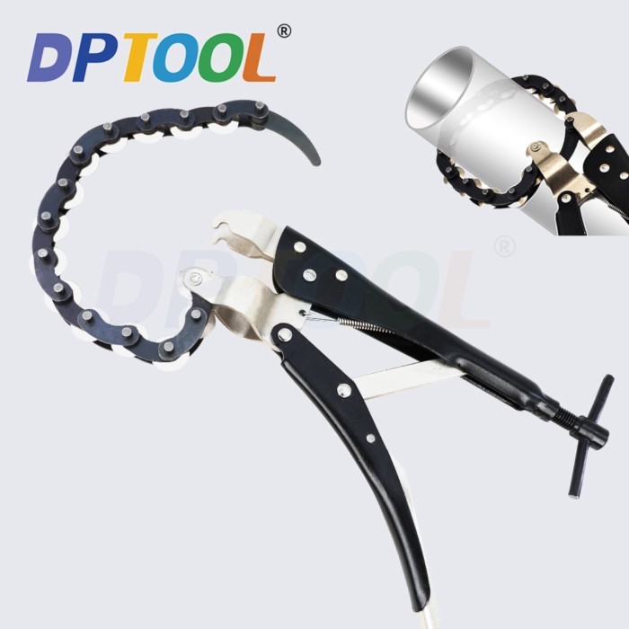 Exhaust Tube Chain Cutter, 0.6" to 3.3" Tailpipe Cutter, Tube Cutting Pliers for Cutting Exhaust Pi