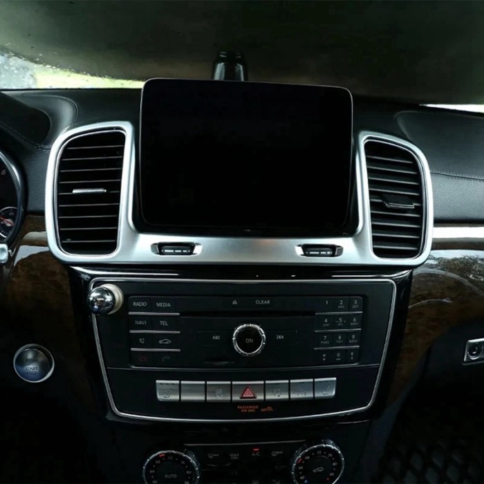 Silver Car Central Control Air Vent Outlet Frame Accessories For Mercedes Benz GLS GLE W166 X166 20