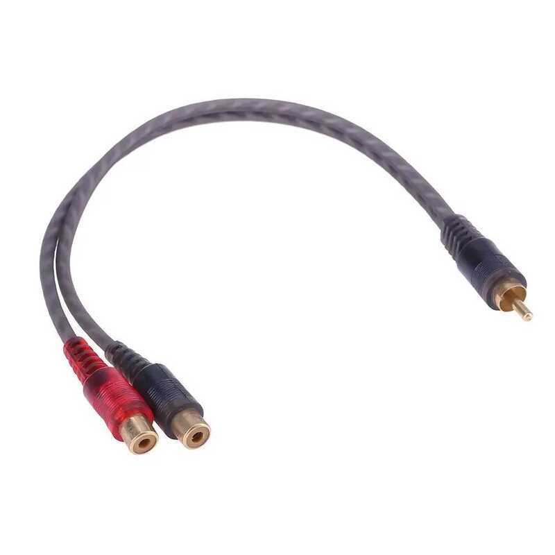 C 1 Male To 2 Female RCA Audio Speaker Y Adapter Splitter Cable Y Adapter Connector Y Splitter Cord