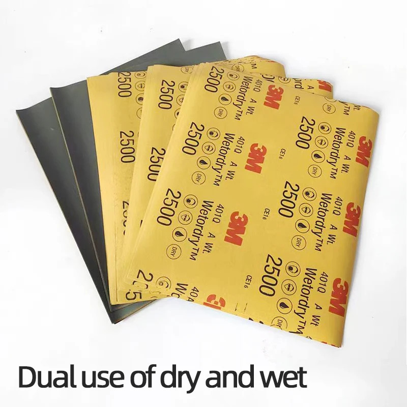 3M 401Q Watordry Abrasives Sandpaper Grit 2500 Repair Paint Car Beauty Sanding Paper