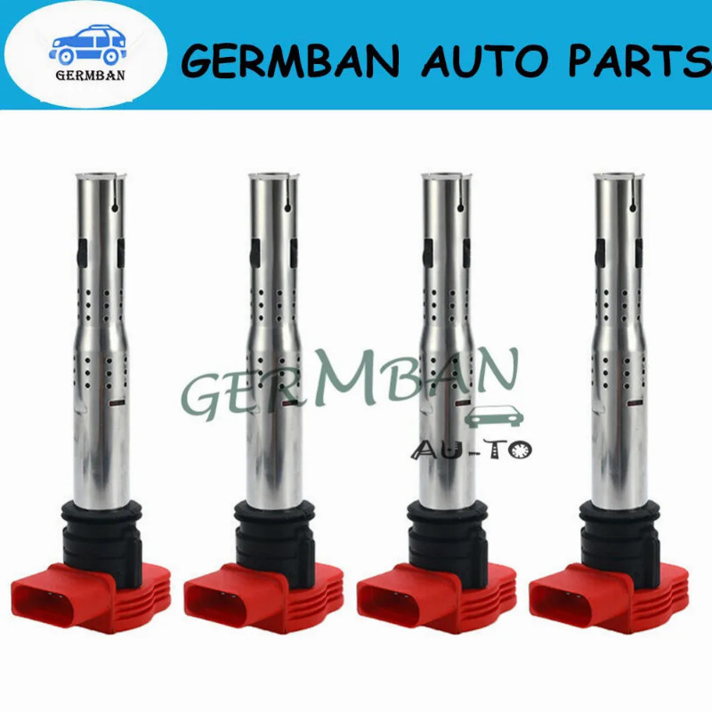 06E905115E Left Corner 4X Ignition Coil 07K905715F For VW Touareg Aud A4 S4 A5 A6 S6 Alroad A7 A8 Q