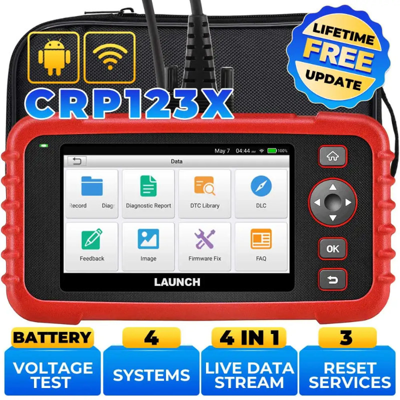 LAUNCH X431 CRP123X Scanner OBDII Automotive Scan Tools Four System Diagnosis Auto Professional OBD