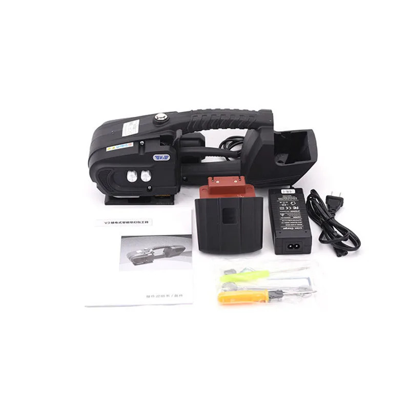 V3 Electric Strapping Machine for 13-16mm PET/PP Strap Portable Automatic Packaging Tool Hot Meltin