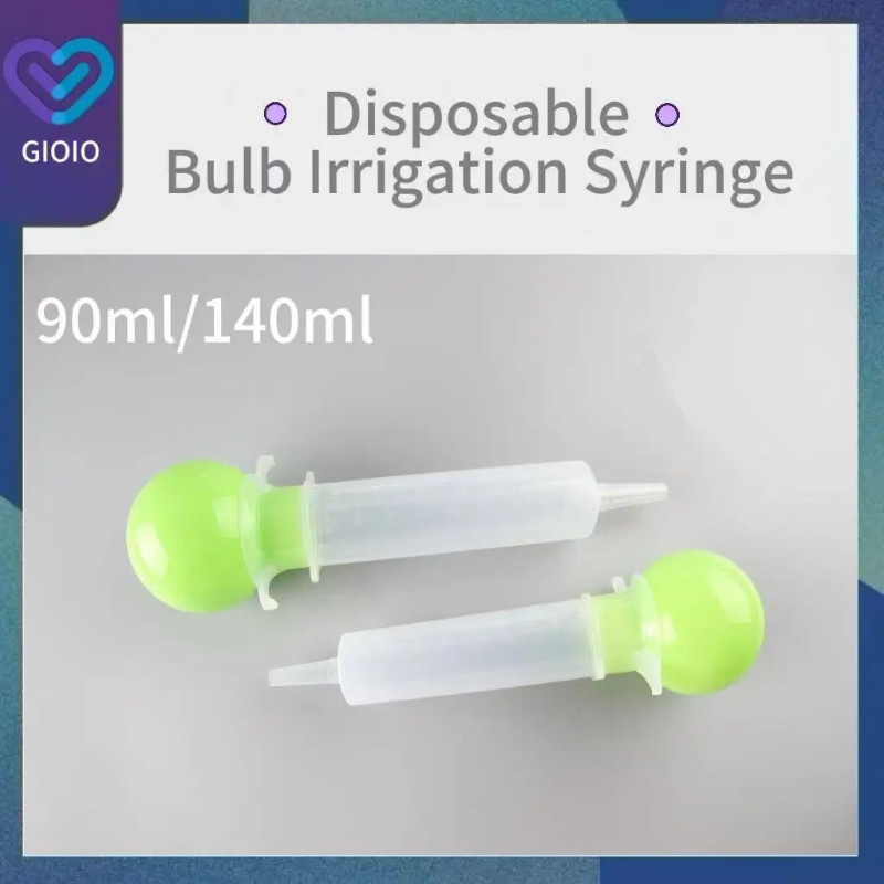 90/140ml Disposable Bulb Irrigation Syringe enteral feeding bladder wound irrigation liquid aspirat