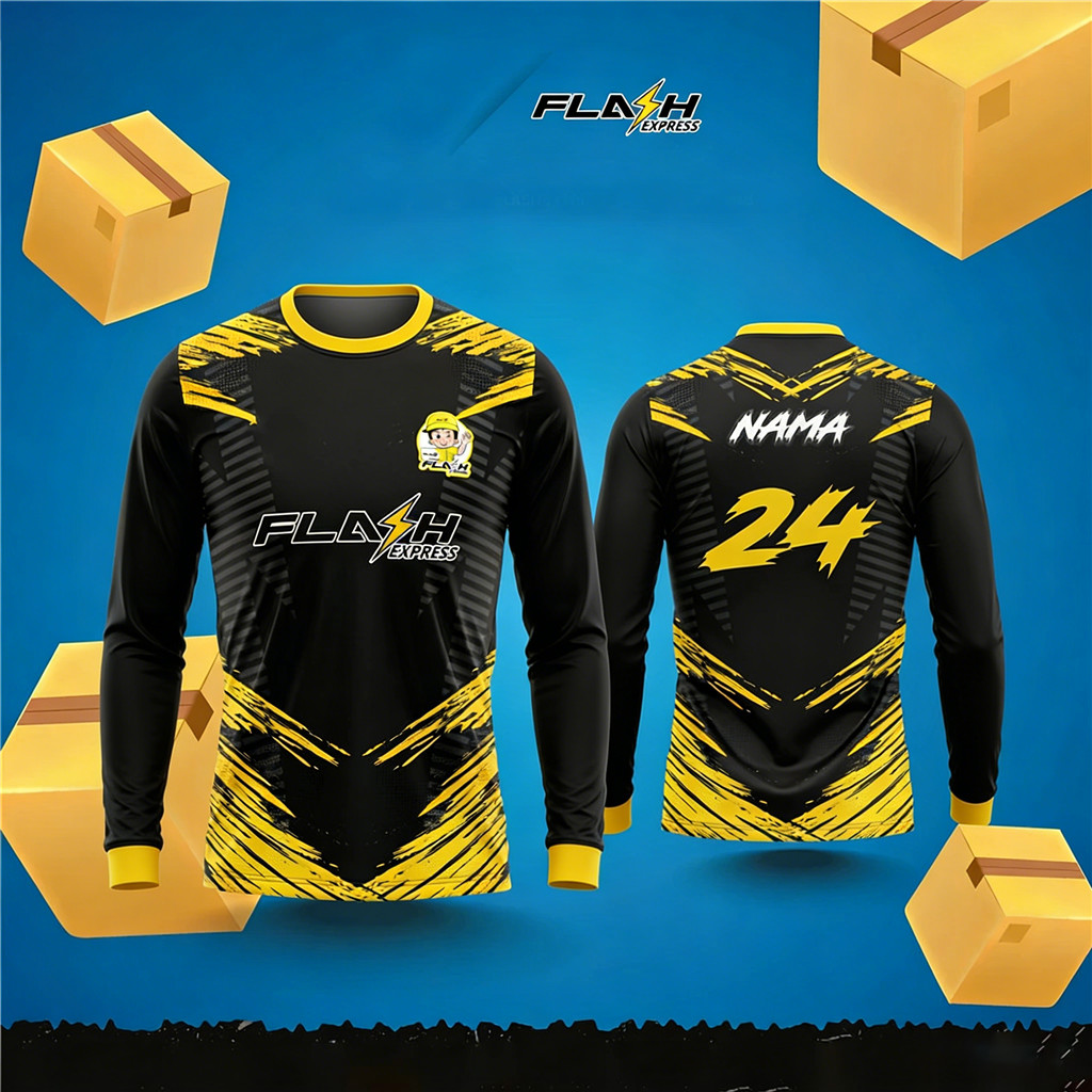 [พร้อมส่ง] เสื้อโปโลแขนสั้น ลาย Lawa bakhang jersi Flash Express 2025