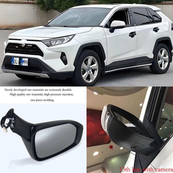 For Toyota RAV4 2019-2021 Car Rearview Mirror Assy Auto Electric Folding Power Heated BSM turn sign