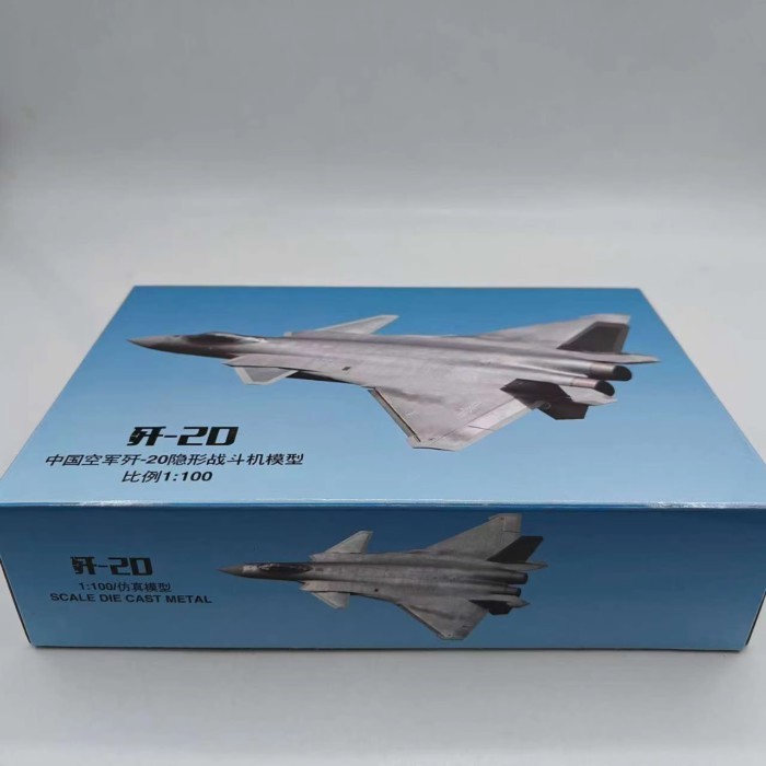1: 100 จีน J-20 Stealth Fighter J20 จําลองเครื่องบินเครื่องบินรุ่นเครื่องประดับผลิตภัณฑ์สําเร็จรูปคอ