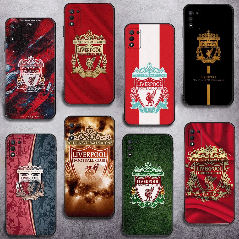สําหรับRealme 8S 8i 9i 9 10 Pro Plus 12 12Xความเข้ากันได้TPUเคสโทรศัพท์นุ่มฝาครอบป้องกันลิเวอร์พูลFC A1