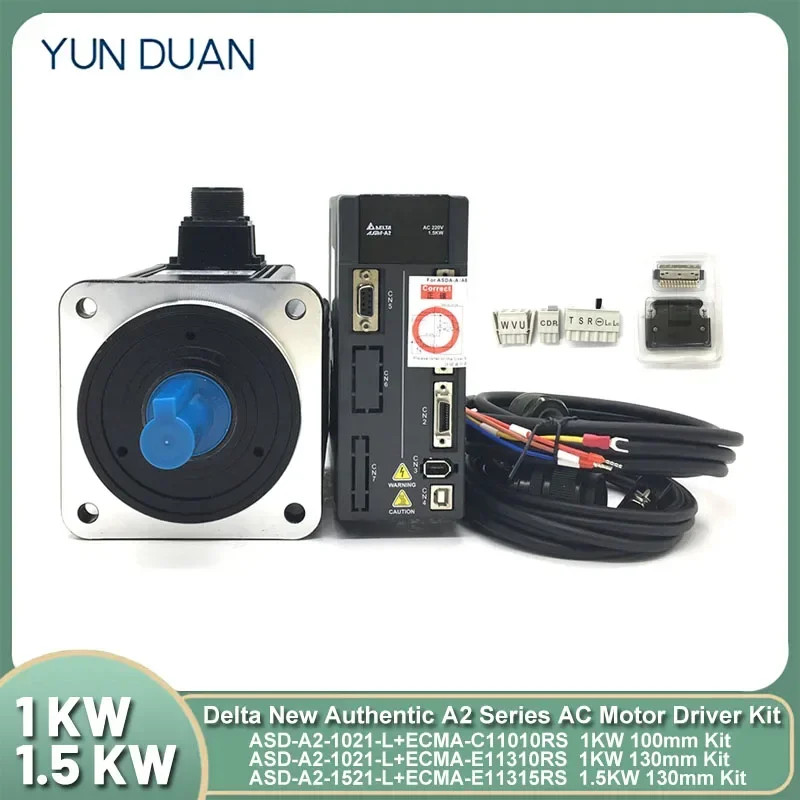 1KW/1.5KW Delta AC Servo Motor Drive Kit A2 220V ASD-A2-1021-L/E/M+ECMA-C11010RS ASD-A2-1521-L+ECMA