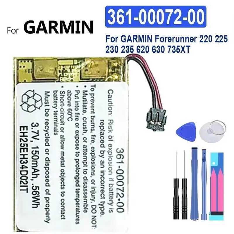 For GARMIN Forerunner 220 225 230 235 620 630 735XT 361-00072-00 แบตเตอรี่ 150mAh~500mAh