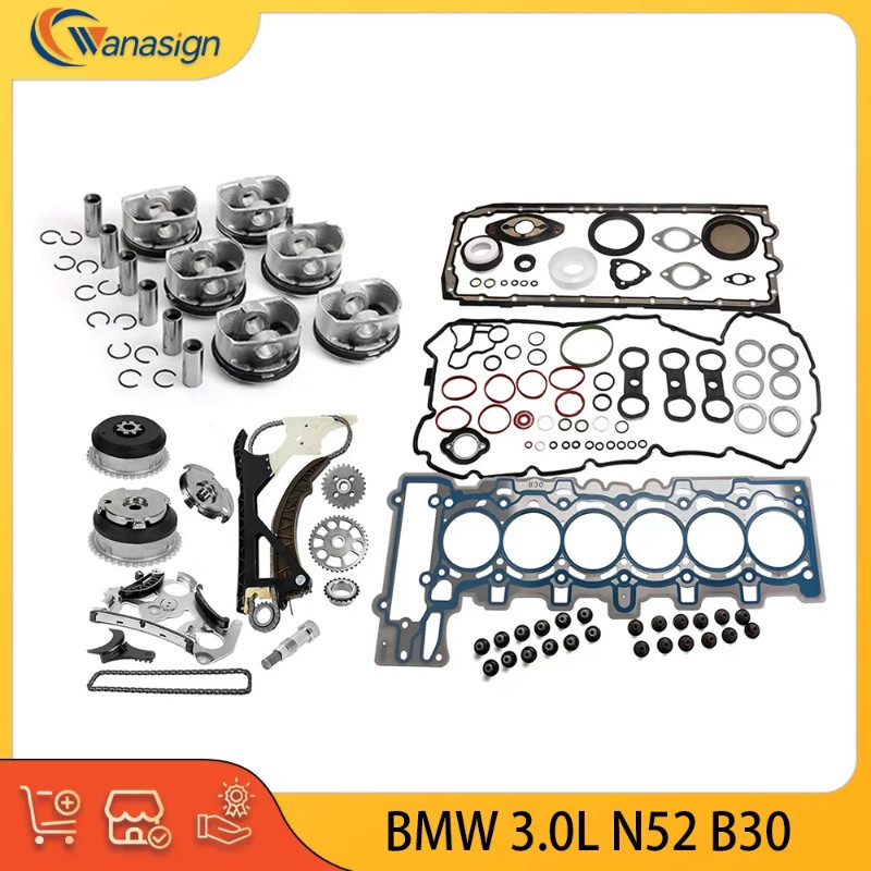 AUTO Engine Gaskets Overhaul Rebuilding kit Set For BMW E82 E88 328i 3.0L N52B30 l6 GAS DOHC Natura