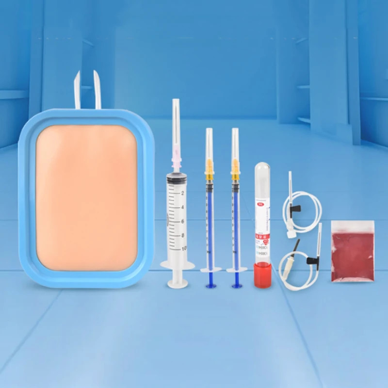 Human Skin Vein Puncture IV Injection Training Silicone Pad Model for Vein Blood Collection Practic