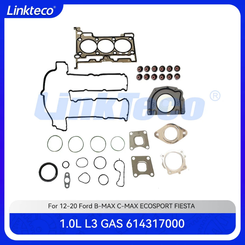 Engine Cylinder Head Full gasket set Fit 1.0 T L L3 GAS M1JE For 12-20 1.0L Ford B-MAX ECOSPORT Eco