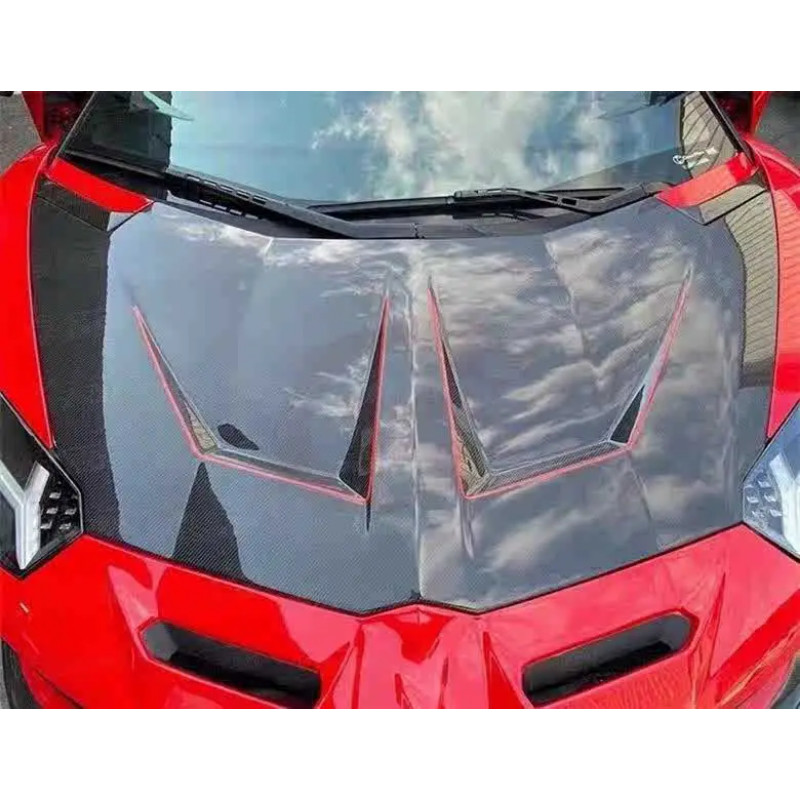 Carbon Fiber Front Engine Hood Bonnet for Lamborghini Aventador SV LP700 LP720 LP750，100% tested we