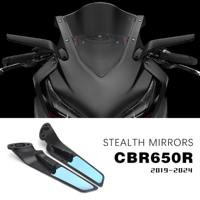 for HONDA CBR650R CBR 650 R Accessories Motorcycle Stealth Mirrors Adjustable Winglet CBR650R Rear
