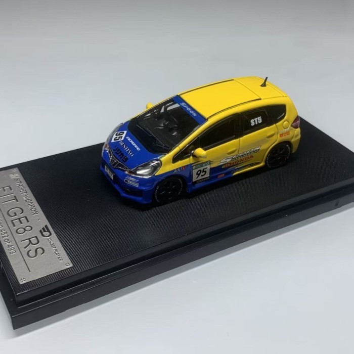 พร้อมสต็อก SW 1: 64 Honda Jazz Fit 2 รุ่น GE8 RS รุ่นรถโลหะผสมรุ่นช้อน
