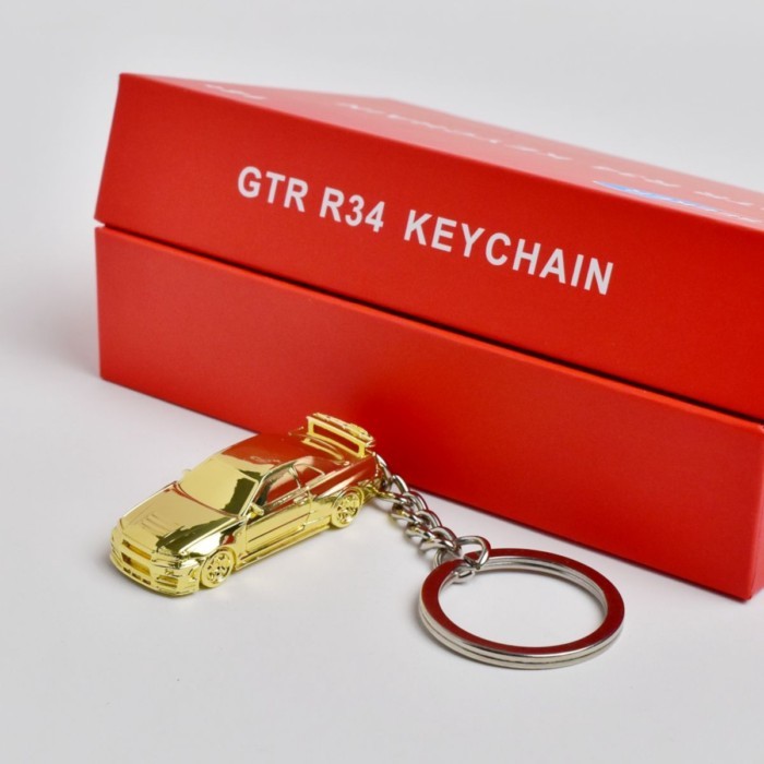 Seeker 1: 87 Nissan GTR R34 พวงกุญแจโซ่ชุบโลหะผสมรถรุ่น Key