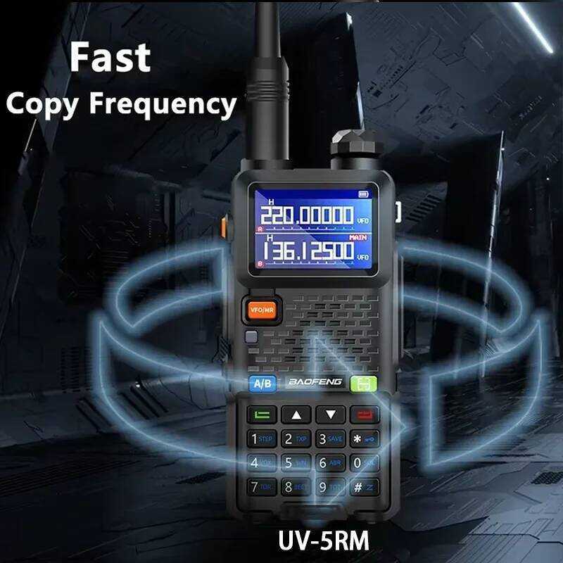 ▥ Uv-5Rm  Walkie Talkie 3800Mahแบตเตอรี่usb Type-C 14.5Wหกแบนด์ไร้สายสําเนาความถี่ 999 C