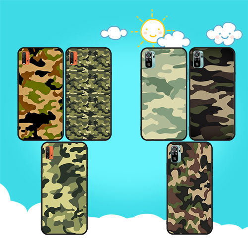 นุ่มสีดํา OPPO A74 F19 Pro Plus R9 F1 R9S A16 A16S A3X A40 A60 A80 A3pro ลายพราง3 เคสโทรศัพท์