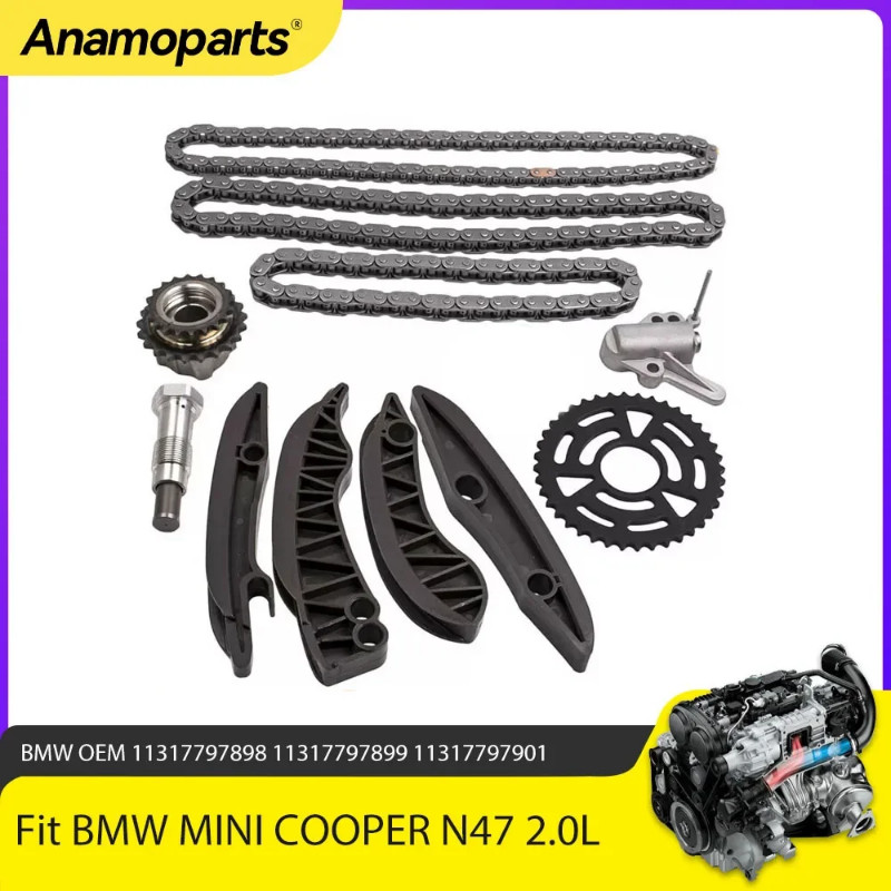 Engine Timing Chain Kit Fit 2.0 L T L4 N47 Diesel For BMW X1 X3 X5 X6 Mini Cooper R56 R57 R60 R61 2