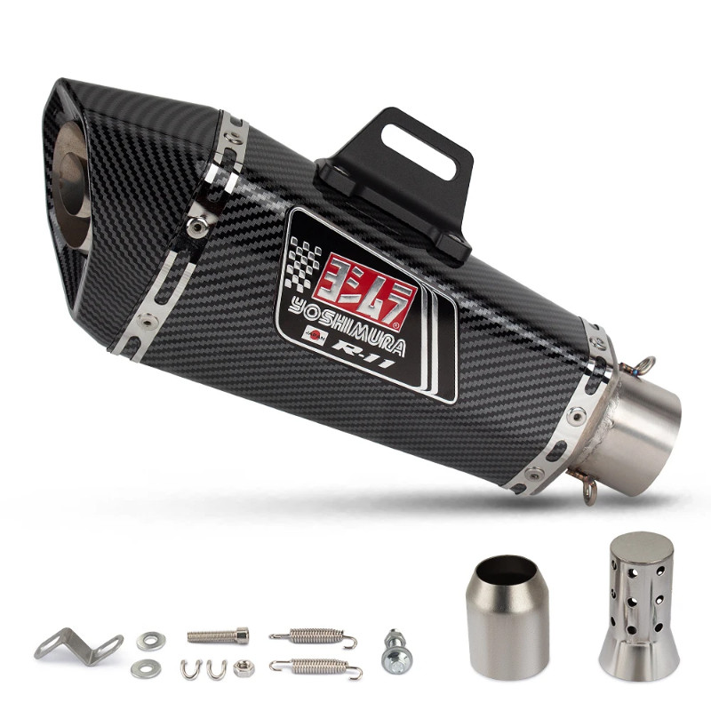 Motorcycle Exhaust Cone Hexagon Modify Universal 51MM Interface Muffler Yoshimura R11 Sticker with