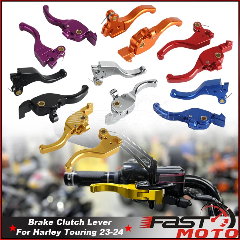 Brake Lever Handle Aluminum Brake Clutch Levers For Harley Touring Road Glide ST CVO FLTRXSTSE CVO