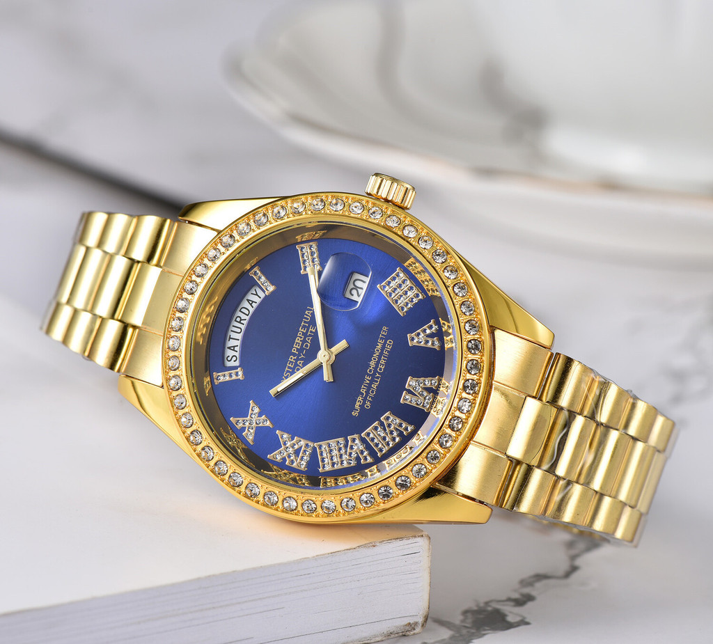 Hot Style Roman Noeral Chronograph สายเหล็กคุณภาพสูง Full-Function Chronograph ขายดี 1c0