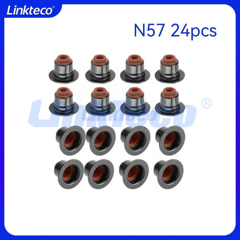 Engine part 24pcs Valve Oil Seal Fit 3.0 T L Diesel L6 N57D30 For 11-20 BMW 330d 430d 530d 535d 640