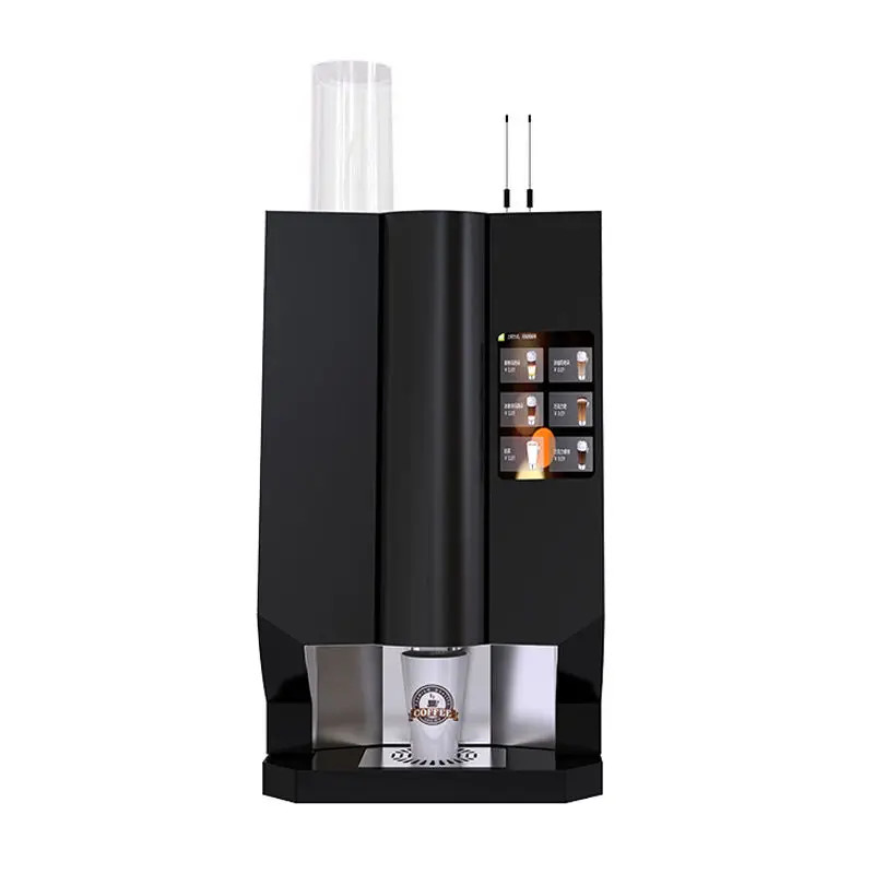 Commercial Fully Automatic Espresso Smart Coffee Makers 9 Hot Flavors Instant Coffee Vending Machin