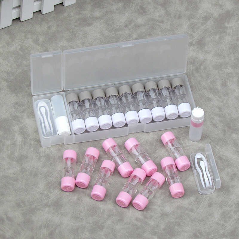 9 ชิ้น RGP อุปกรณ์คอนแทคเลนส์ หลากหลายแบบ Hard Lens Case ชุดใหญ่ Fine