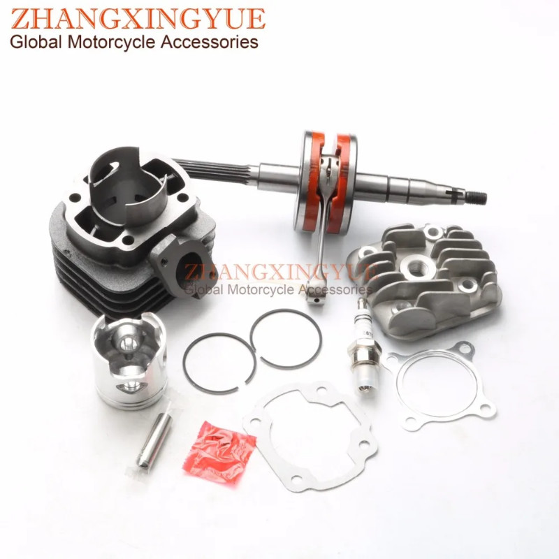 70cc 2 stroke Crankshaft & Big Bore Performance Cyinder Kit for Yamaha JOG 47mm piston 10mm & E6TC