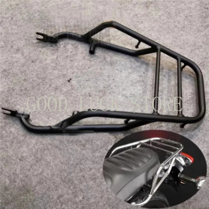 Motorcycle Rear Luggage Rack Carrier Shelf Fit For KAWASAKI W400 W650 W800 W 400 650 800 Black / Ch